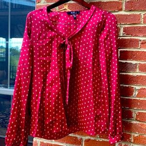 BCBG Paris Red Plum Full Sleeve Top. New Never Used.
